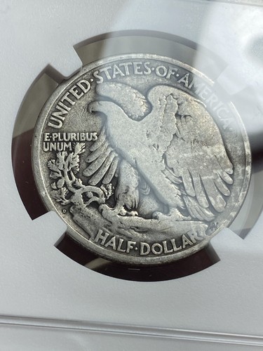 1921-D Walking Liberty Half Dollar NGC VG-8 Key Date Whitman Album Toning - Picture 6 of 8