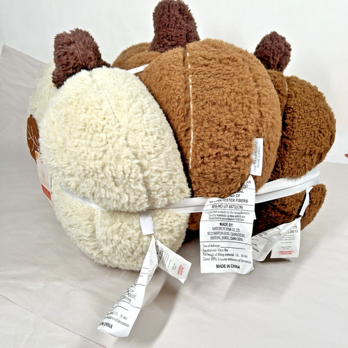 Rachel Ashwell Pumpkin Plush Pillows The Farmhouse Set of 3 Large 18"x10"x6" - Picture 3 of 13