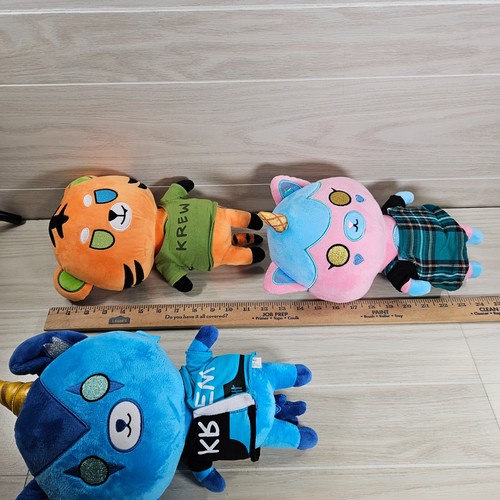 Krew District Lot of 3 12" Teddy Bear Plush Stuffed Animal Rainbow Draco Funneh - Picture 9 of 9