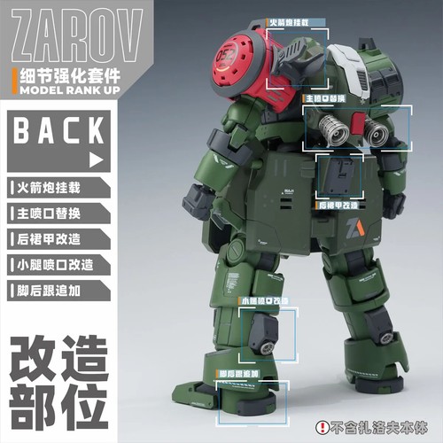 Sheik Mainland Trooper 3D Resin Add-on Part for 1/144 ZAROV ZA-08 Model Upgrade - Picture 3 of 20