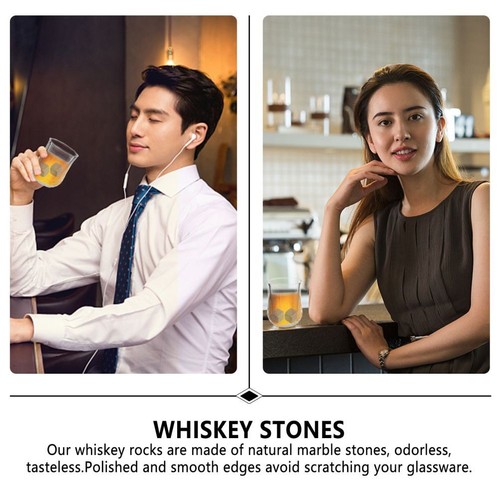 Kühlen Steine Whisky Set Cocktail Becher Granit Chilling Whisky - Bild 9 von 12