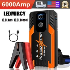 Portable 6000A Jump Starter Jump Box Heavy Duty Battery Booster Pack Power Bank