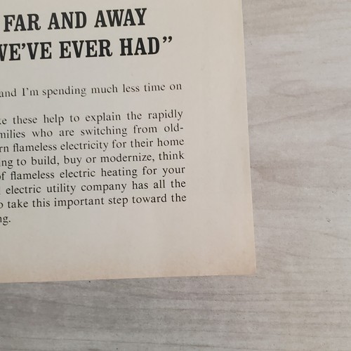 Stampa Pubblicità Calore Casa Elettrica Senza Fiamma 1965 Pubblicità Pulita Comoda - Foto 3 di 12