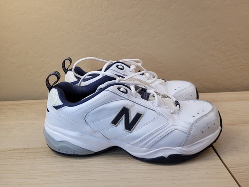 New Balance 624 Herren Größe 9 Weiß Marine Freizeitschuhe Turnschuhe MX624WN2