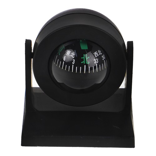 BOUSSOLE DE TABLEAU de bord de voiture, boussole noire, boule de