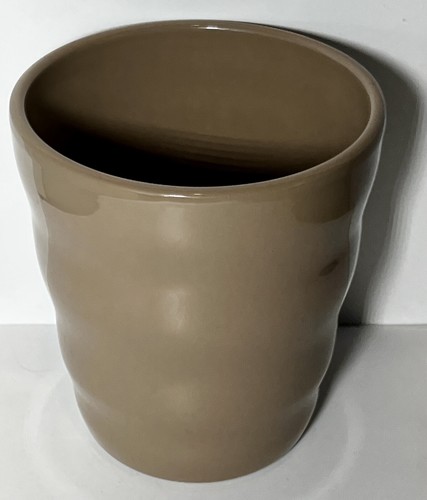 Vintage Ceramic Planter Flower Pot Gray Ribbed 5.5" Excel. Used Cond. Germany - Picture 2 of 5