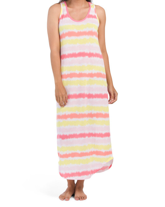 Nautica Tie Dye French Terry Maxi Night Dress NWT