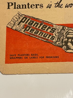 Vintage 1940s-50s PLANTERS PEANUTS Magazine Advertisement