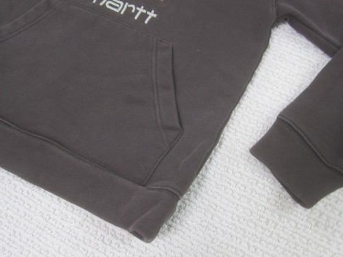 Carhartt Sweatshirt Boys Small 8-10 Brown Pullover Outdoors Hoodie Fleece - Picture 2 of 10