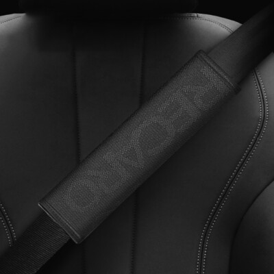 2x JDM RECARO Black Carbon Fiber Look Car Seat Belt Covers Shoulder Pads Cushion