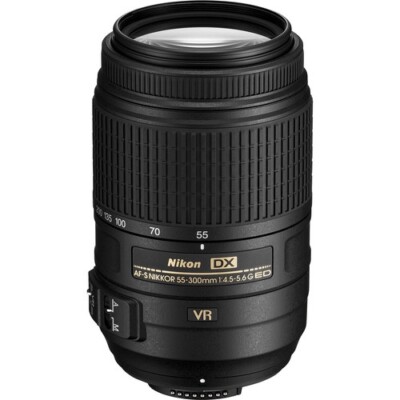 nikon af-s dx nikkor 55-300mm f/4.5-5.6g ed vr | eBay