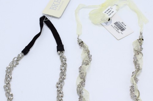 Two New Rhinestone Lace Stretchable Headbands by Buckle NWT #H2022-H2024 - Picture 2 of 2