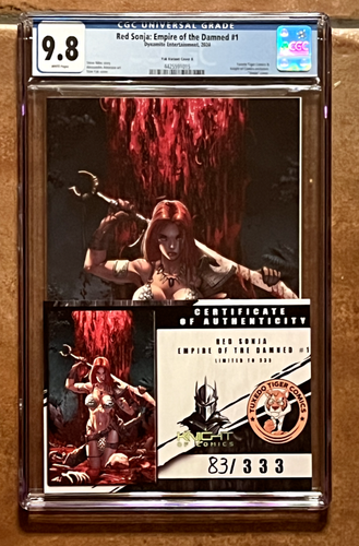 RED SONJA EMPIRE OF THE DAMNED #1 STAN YAK VIRGIN COVER A +COA LTD 333 CGC 9.8 - Picture 4 of 6