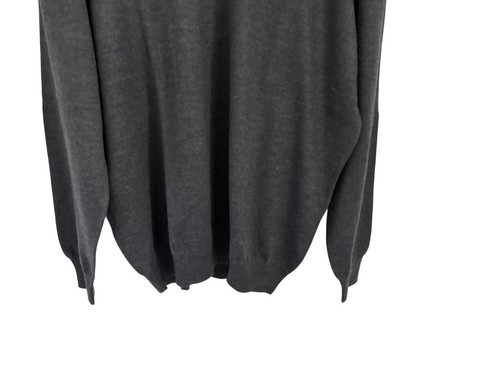 PIATTELLI 100% Merino Wool Turtleneck Sweater Gray Knit Size 2XL - Picture 5 of 8