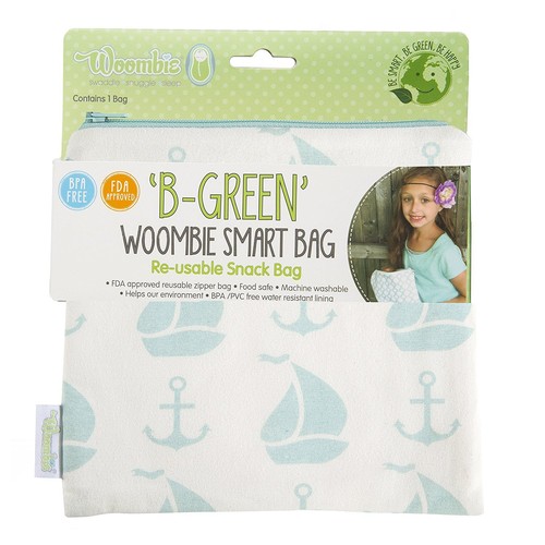 Woombie B-Green Snack Bags (Blue Splash Ele, One Size) - Picture 1 of 7