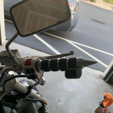 Chrome 1" 25mm Motorcycle Handle Bar Hand Grips For Harley Honda Suzuki Kawasaki