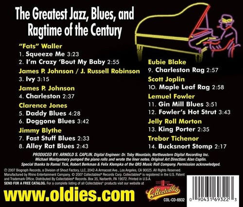 The Greatest Jazz, Blues and Ragtime of the Century CD *Sealed* - Picture 2 of 2