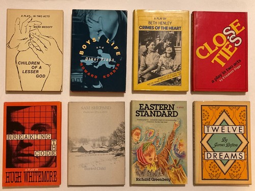 Lot of 8 Theater Plays; Vintage 70's / 80's Hardcovers, All VG+/VG+ or Better