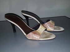 Vero Cuoio Snake Skin Heels size 6B Italy