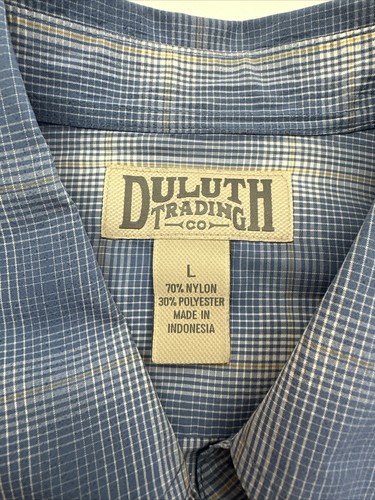 Duluth Trading Co. Shirt Men’s Large Plaid Sky Hiker Long Sleeve - Bild 3 von 3