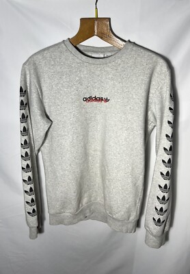 Adidas Felpa Vintage Grigio Taglia XS/S Uomo Men Jacket Girocollo