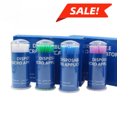 100 Stück Dental Einweg Micro Pinsel Tupfer Applikator Bürste Normal/Fein/Ult...