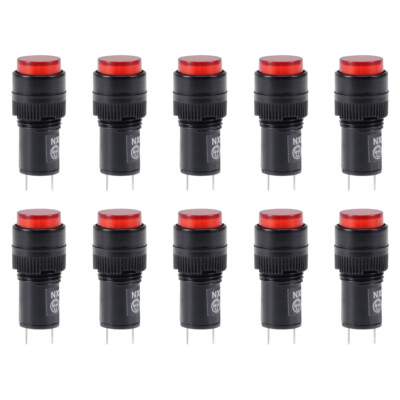 Signal Lights AC 220V, NXD-212 Red LED, Flush Panel Mount 15/32'' 12mm, 10Pcs