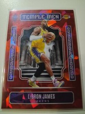 2023-24 Phoenix LeBron James Temple Men Red Cracked Ice Prizm #2 LA Lakers