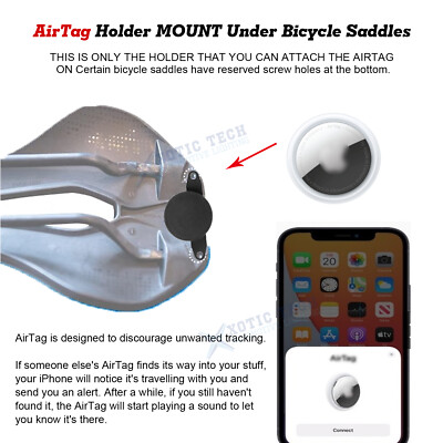 GPS Tracker Saddles Clamp AirTag Holder Mount w/Screws for