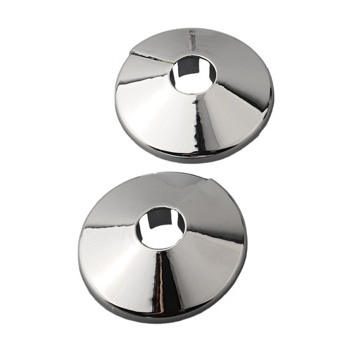 2 Pk Pipes Radiator Pipe Covers Sleeve 15mm Collars Cut Fit Bathroom-Chrome - Picture 11 of 40