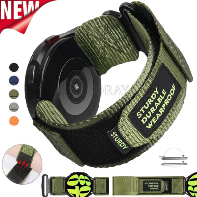 Für Samsung Galaxy Watch 6 Classic 43-47mm 5 Pro 45mm Active2 44mm Nylon Armband
