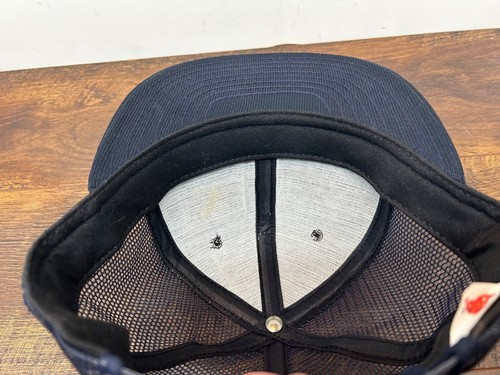 USN USS MIDWAY CV-41 Snapback Mesh Cap Navy Blue Officers Patch Made In USA - Bild 10 von 11