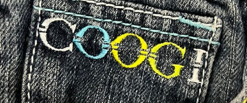 COOGI Girls Blue Medium Wash Denim Vintage y2K Baggy Wide Leg Jeans Size 10 - Picture 3 of 6