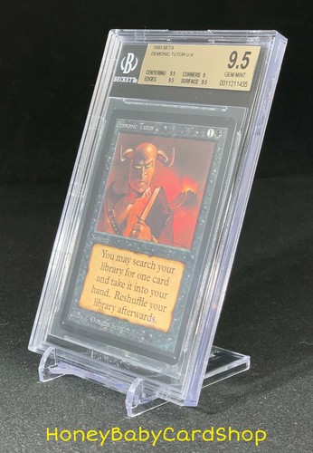 MTG Limited Edition Beta 1993 Demonic Tutor BGS 9.5 GEM MINT Old School 93/94 - Picture 3 of 6