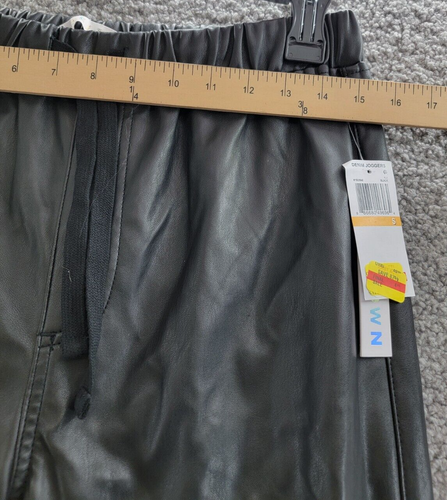 Tinseltown Faux-Leather Jogger Pants Juniors' S Black Drawstring Pull-on Styling - Picture 5 of 17