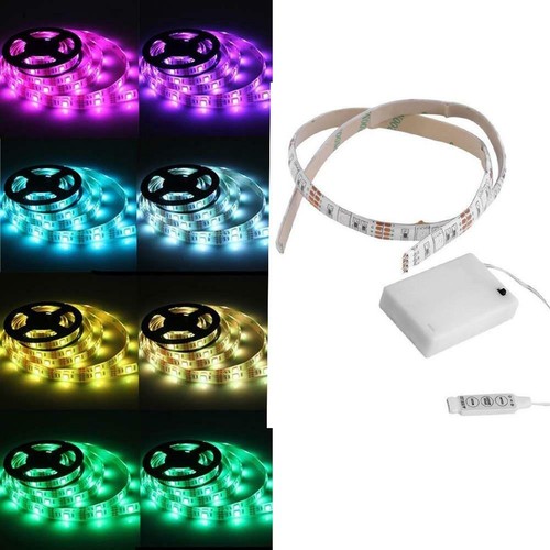 4.5V Battery Operated 50CM RGB LED Strip Light Waterproof Craft Hobby Light AL - Picture 7 of 12