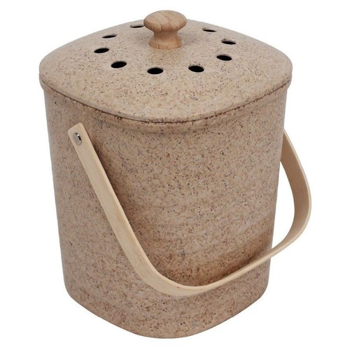 White Magic Eco Basics Compost Kitchen Waste Bin Granite 4L - Picture 2 of 5