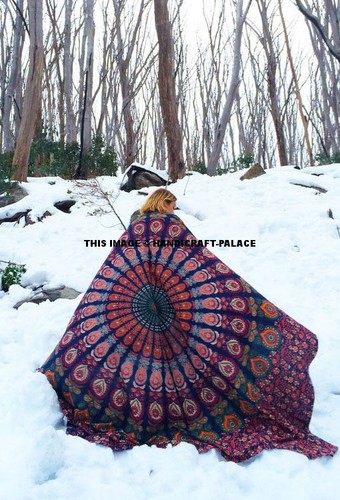 Indisches Mandala Queen Tagesdecke Wandteppich Wandbehang Hippie Bohemian Dekor Überwurf - Bild 6 von 63