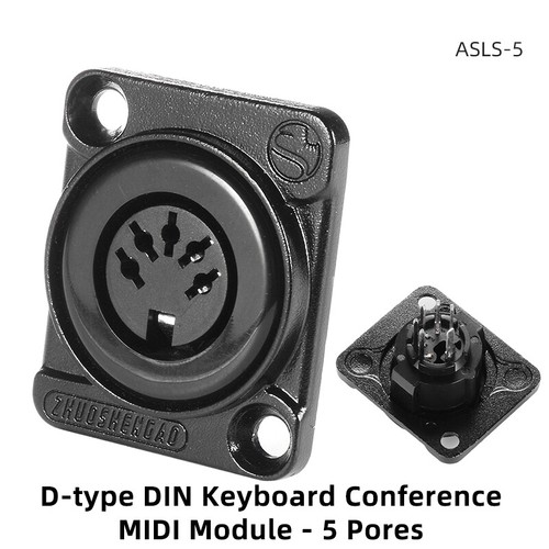 1pcs D-type DIN Audio Adapter MIDI Soldering Connector Socket 86 panel mounting - Picture 6 of 8