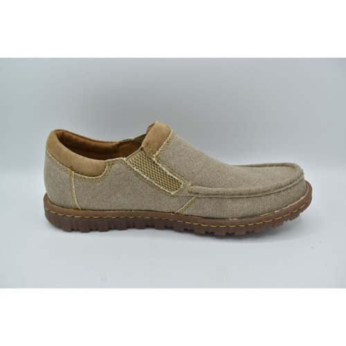 Born Mens Size 9.5 Gudmund Slip On Natural Canvas Suede Casual Loafers Shoes - Picture 6 of 12