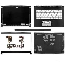 For MSI GF65 16W1 Laptop LCD back cover Front Bezel Hinges Palmrest Bottom Case