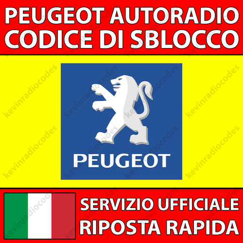 ✅PEUGEOT RADIO CODICE DI SBLOCCO 107 206 307 407 408 BIPPER PARTNER TRAVELLER✅ - Foto 1 di 6