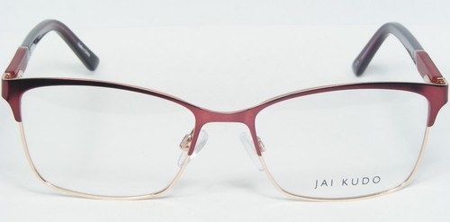 JAI KUDO JK013 C1 BURGUNDY /GOLD EYEGLASSES GLASSES METAL FRAME 52-16-135mm - Picture 2 of 17
