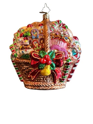 Christopher Radko, Basket Of Candy, Blown Glass, Poland