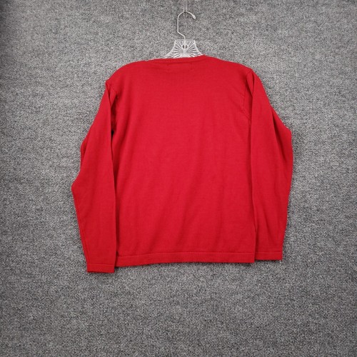 VINTAGE Linda Allard Ellen Tracy Sweater Womens Small Petite Red Merino Wool USA - Picture 9 of 10