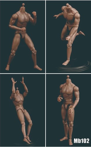 Figura de acción MUY HOT TOYS escala 1/12 MB102 cuerpo de soldado masculino estándar ajuste 6" - Imagen 2 de 3