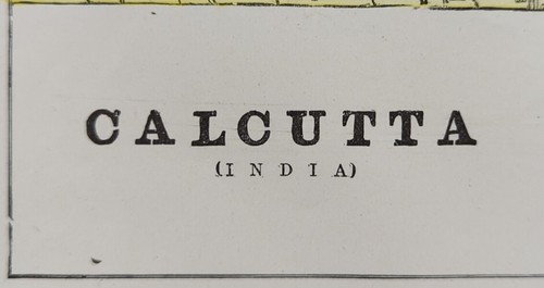 Vintage 1899 CALCUTTA INDIA Map 14"x11" ~ Old Antique Original KOLKATA CHITPUR - Picture 14 of 14