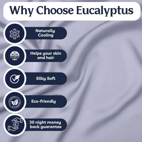 AEYLA / MELA Eucalyptus Silk Sheet Set Multiple Size/ Colours - Picture 11 of 16