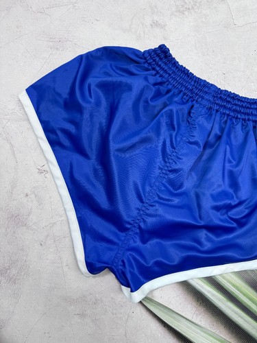 Retro 70s Adidas Football Running Shorts Player Issue #15 Blue & White Stripes - Picture 11 of 17