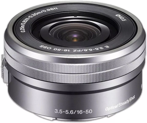 Sony E PZ Objektiv 16–50 mm f/3,5–5,6 OSS für Sony E-Mount Kameras silber - Bild 1 von 6